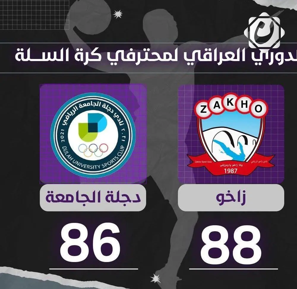 زاخو يحقق انتصاراً مثيراً على دجلة الجامعة في دوري السلة