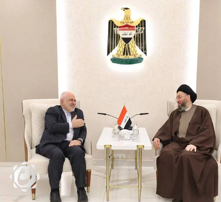 الحكيم في لقاء مع ظريف: ضرورة إعادة إعمار فلسطين ولبنان