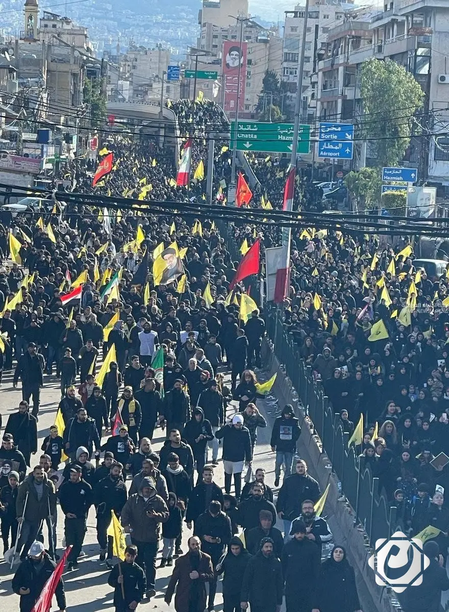 احتشاد حشود ضخمة لتشييع قادة بارزين في لبنان