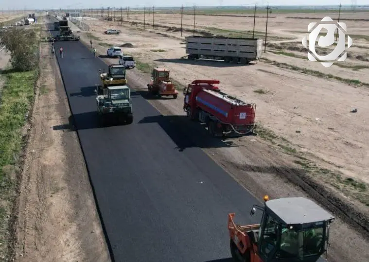 وزارة الإعمار تعلن تقدم مشروع تأهيل طريق بيجي - مفرق الشرقاط