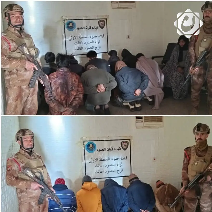 قوات الحدود تلقي القبض على 16 متسللاً حاولوا اجتياز الحدود في السليمانية