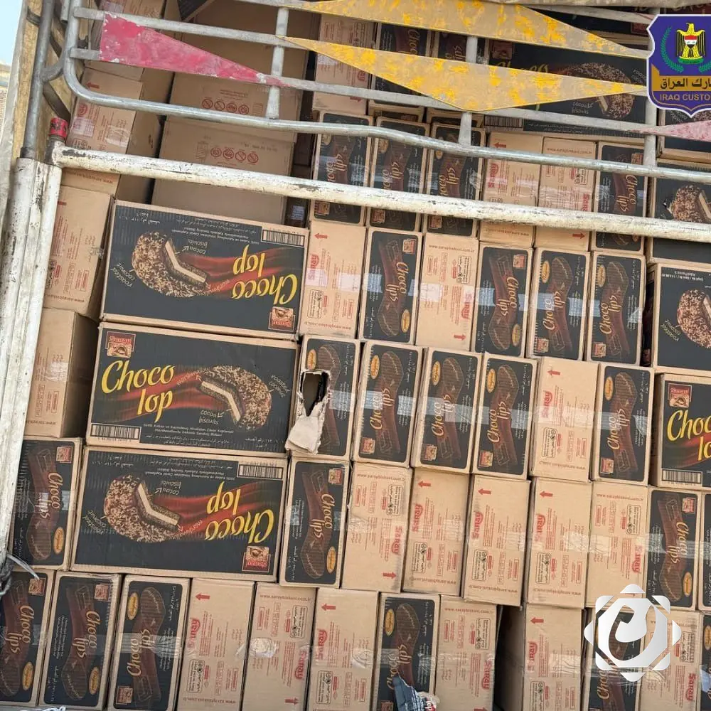 الجمارك تضبط 10 شاحنات تحمل مواد غذائية مخالفة في أم قصر الأوسط