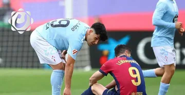 إصابة ليفاندوفسكي تحرم برشلونة من خدماته أمام ريال مدريد وإنتر ميلان