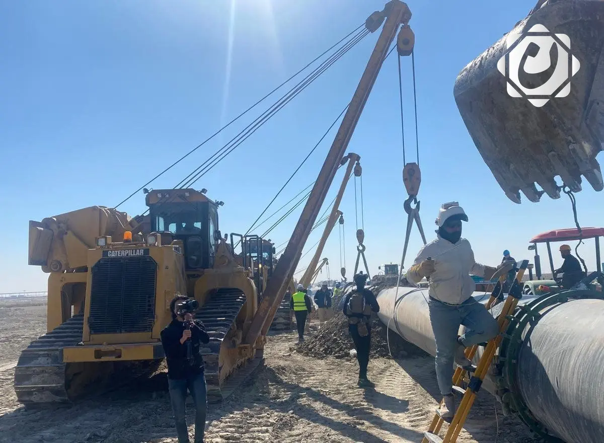 مشروع أنبوب الغاز في شط البصرة يحقق نسب إنجاز متقدمة