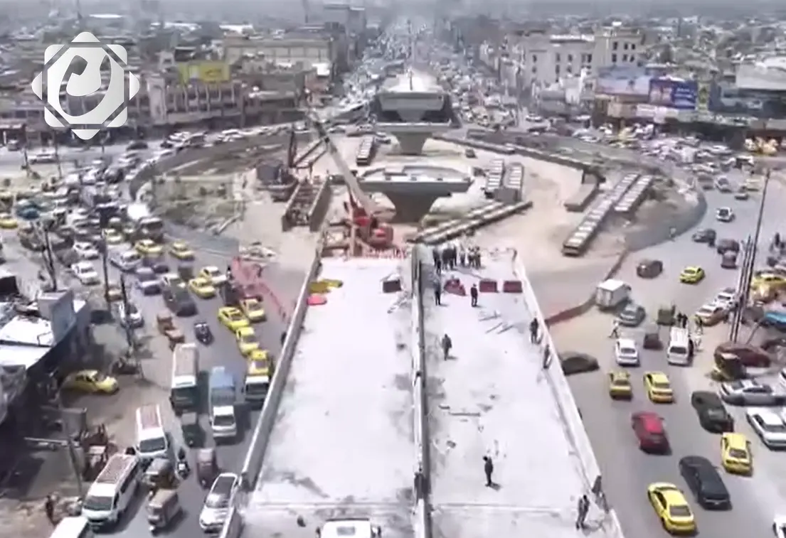 إنجازات متقدمة في مشروع مجسر ساحة 83 ببغداد