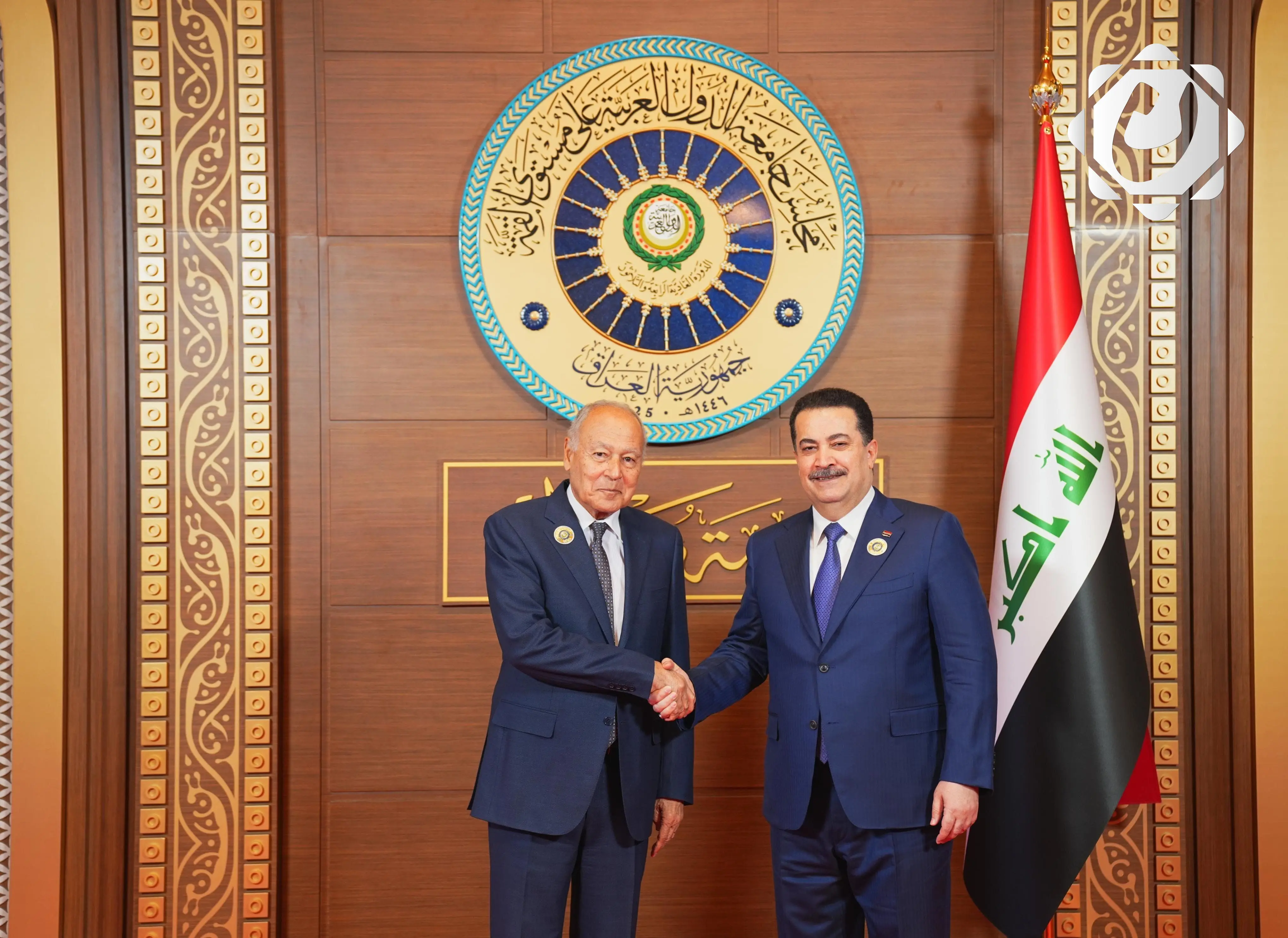 السوداني يستقبل أمين عام جامعة الدول العربية في بغداد