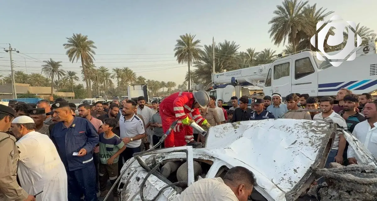 مصرع شخص وإصابة آخرين في حادث تصادم مروع بكربلاء المقدسة