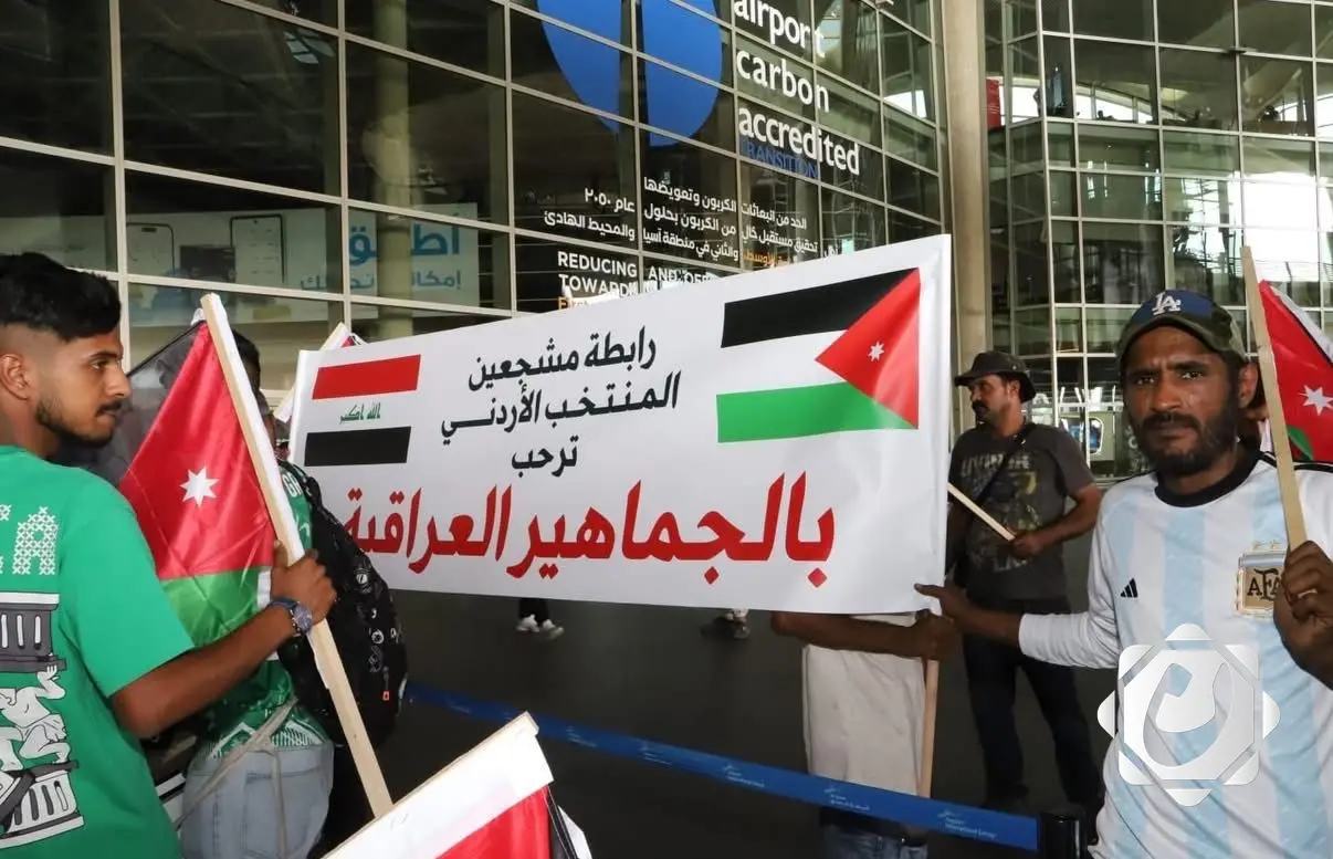 استقبال حافل لبعثة المنتخب الوطني في مطار عمّان