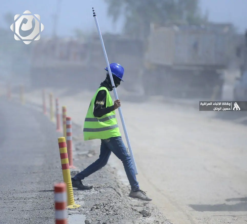 تقدم ملحوظ في مشروع الطريق الحيوي بين الديوانية وذي قار