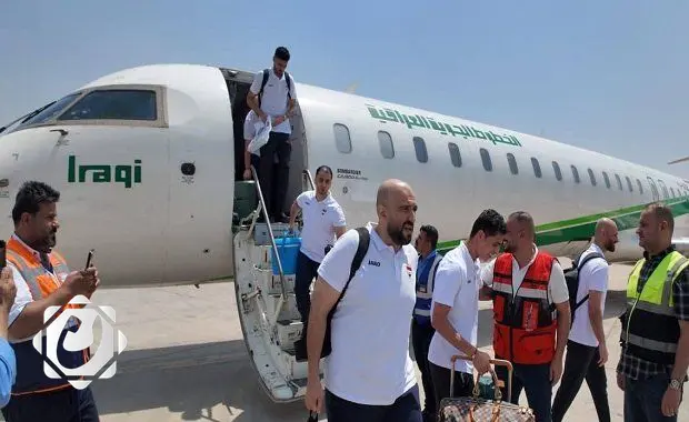 عودة وفد المنتخب الوطني لكرة القدم إلى بغداد