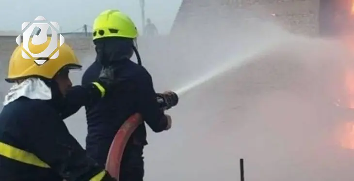 السيطرة على حريق في معسكر التاجي دون تسجيل خسائر