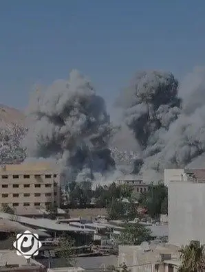 إصابات جراء غارات على دمشق