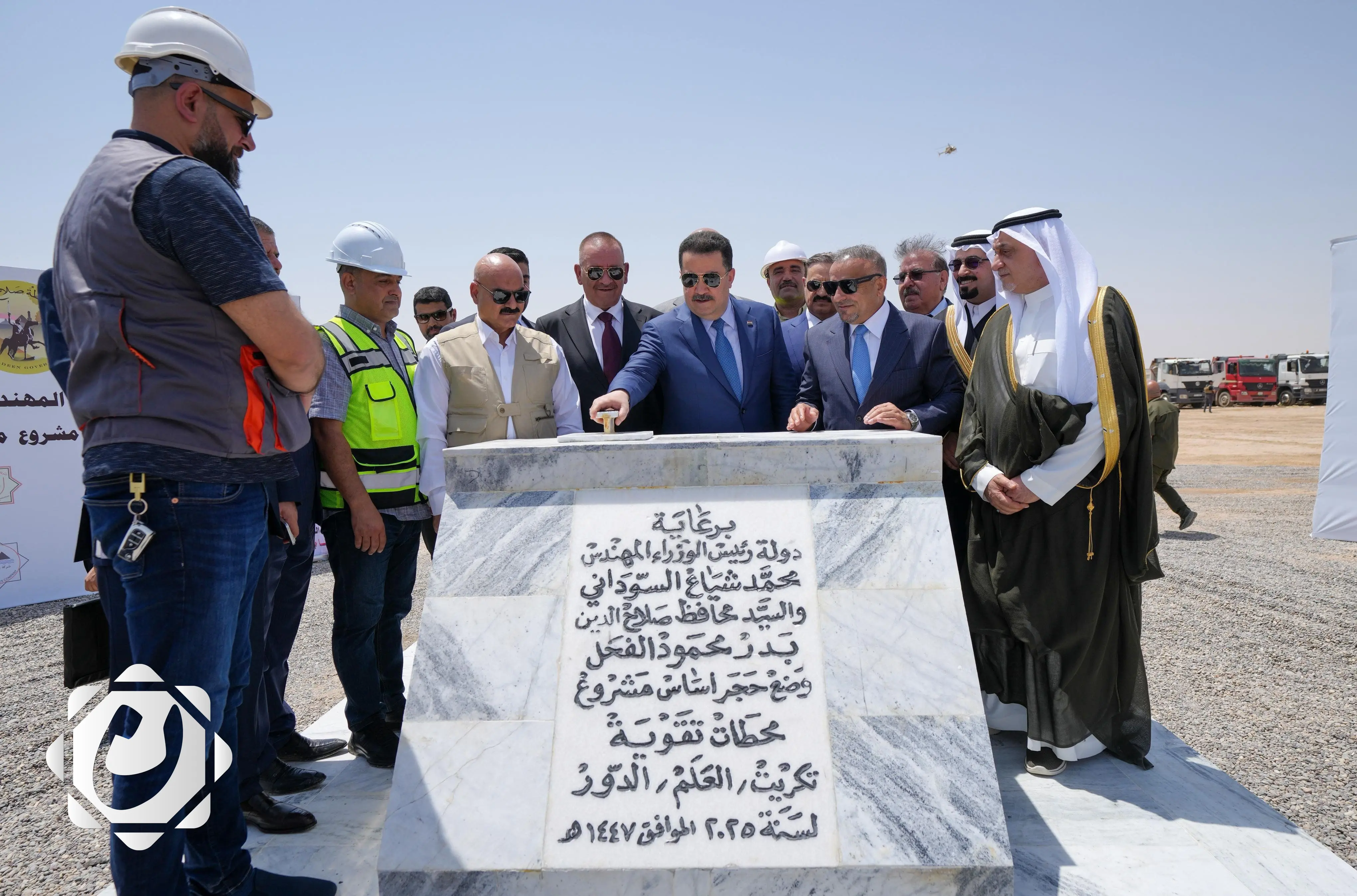 رئيس الوزراء يطلق الأعمال التنفيذية لمشروع محطات تقوية ماء (تكريت- دور- العلم)