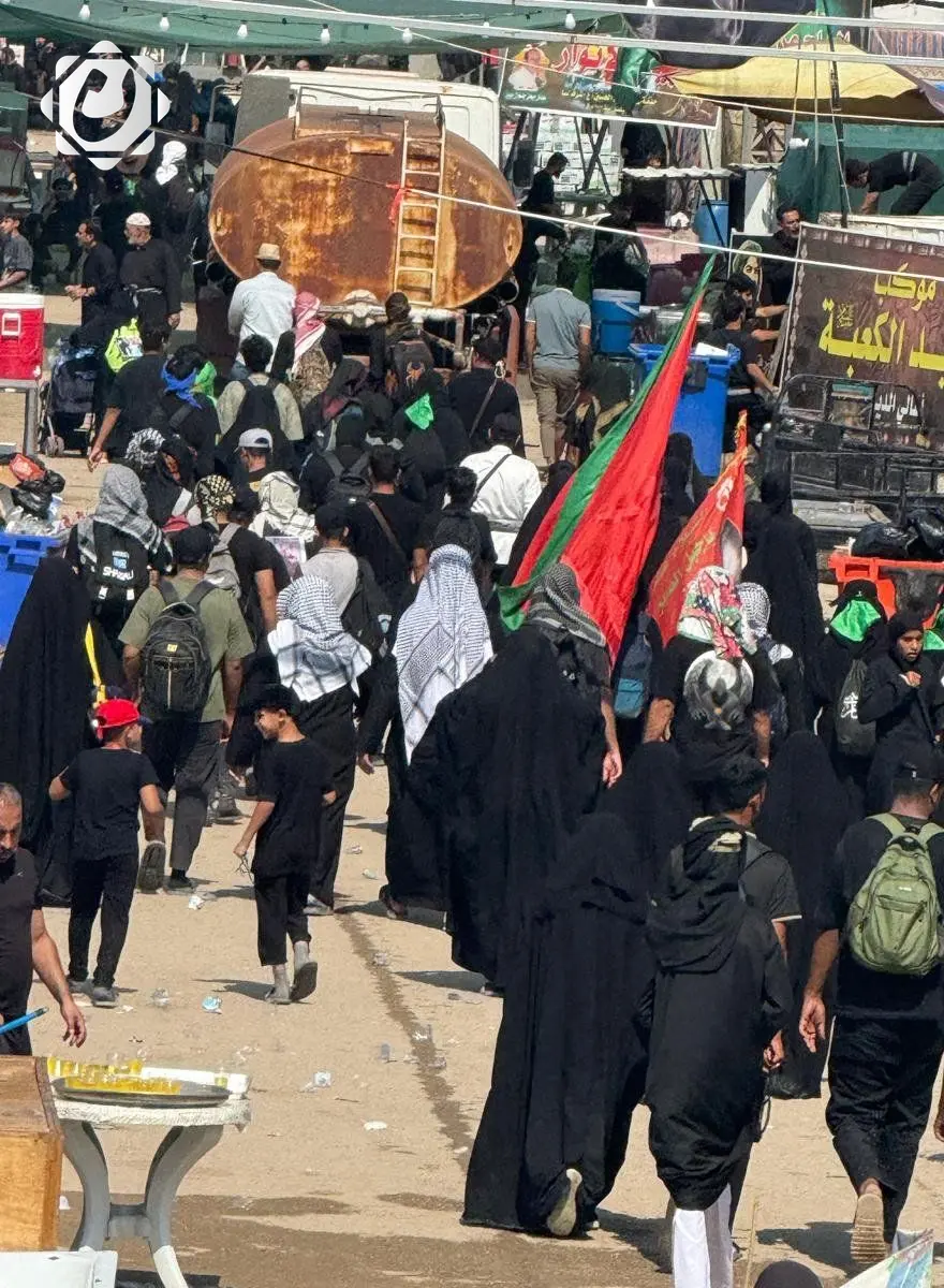 توافد الزائرين من المحافظات الجنوبية إلى كربلاء المقدسة عبر الديوانية