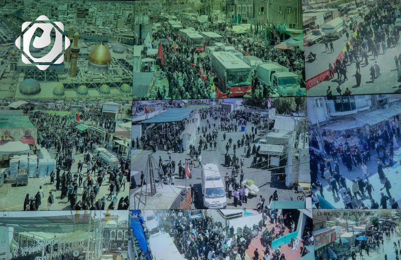 العتبة العباسية المقدسة تستخدم كاميرات ذكية لرصد الزائرين والعجلات في كربلاء