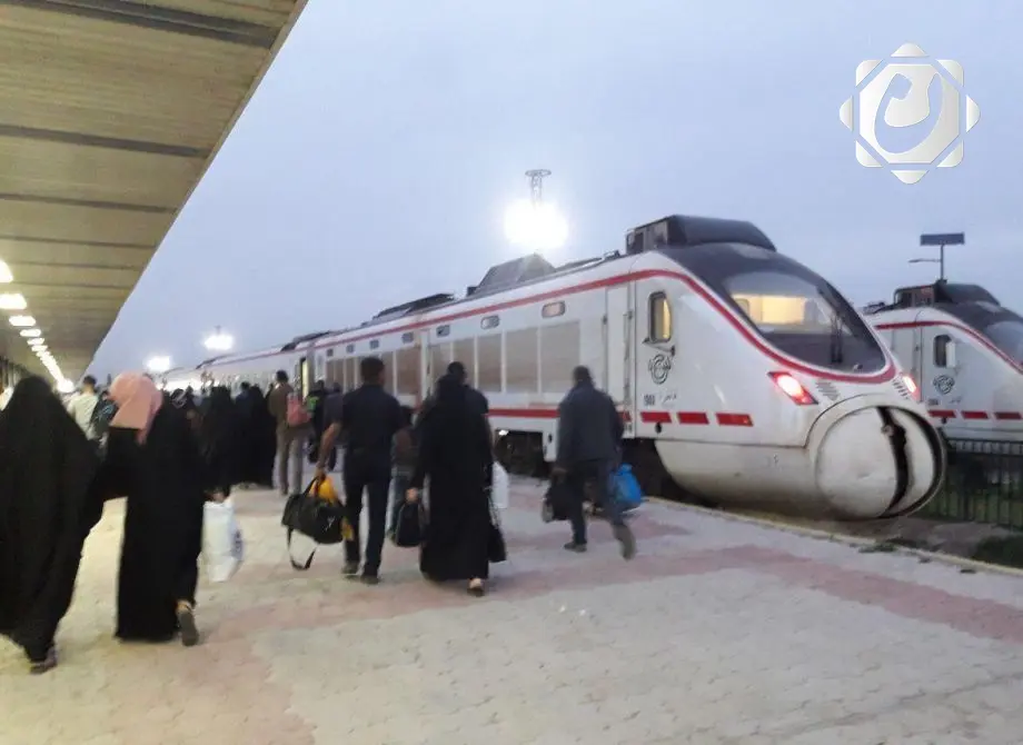 سكك الحديد: استمرار التفويج العكسي لزائري الأربعين وتجاوز 100 رحلة