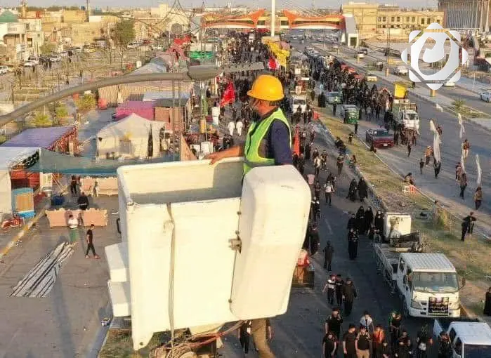 نجاح خطة وزارة الكهرباء في تأمين التيار الكهربائي لكربلاء خلال الزيارة الأربعينية