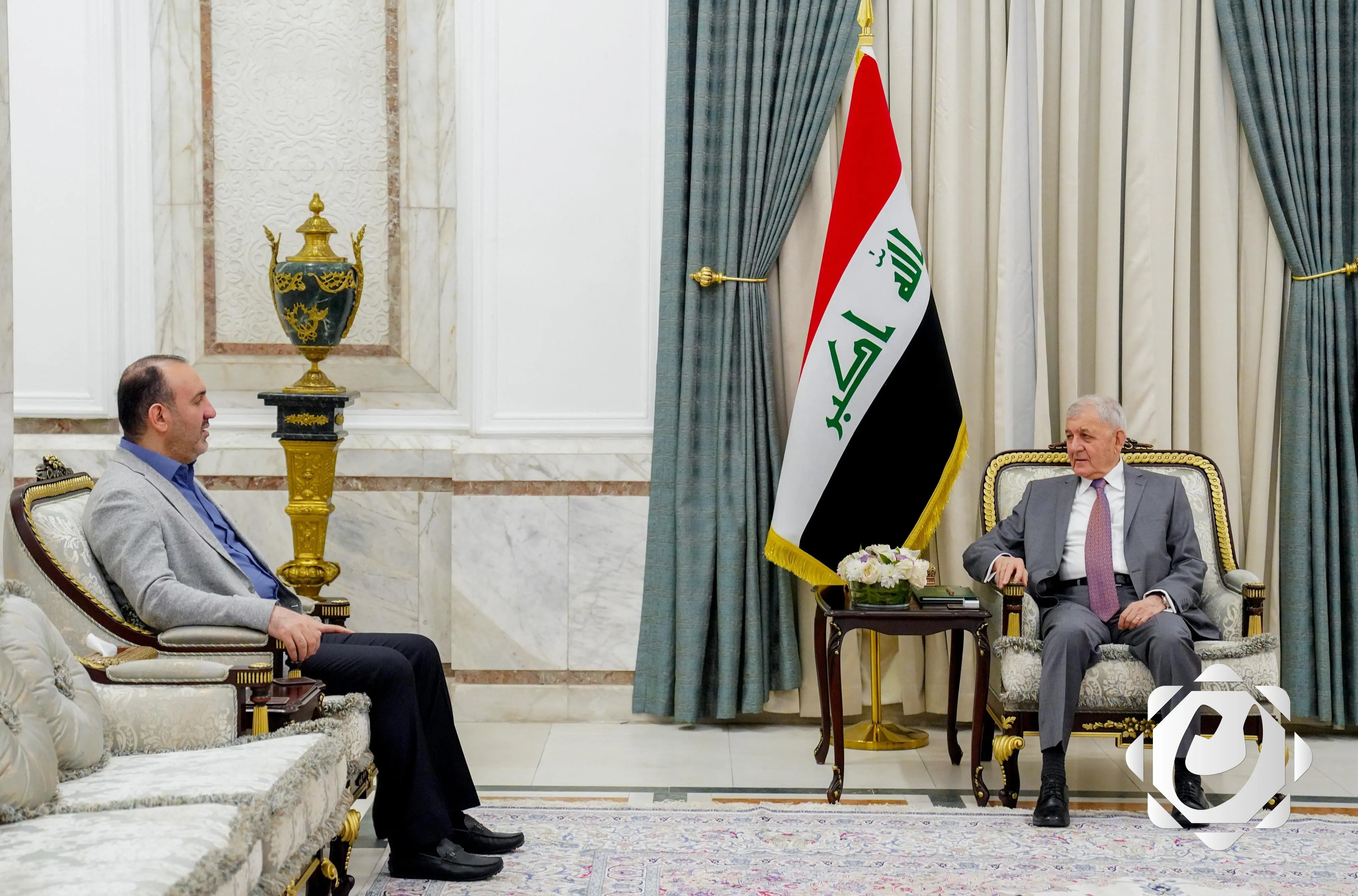 رئيس الجمهورية ورئيس كتلة دولة القانون يؤكدان أهمية تعزيز التوافق الوطني