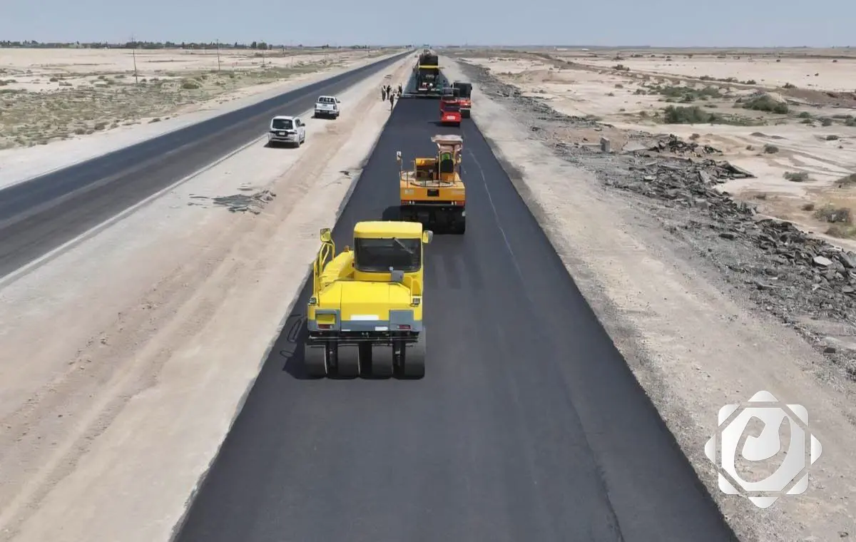 إنجاز 55% من أعمال مشروع صيانة طريق (كوت - بدرة - مهران)