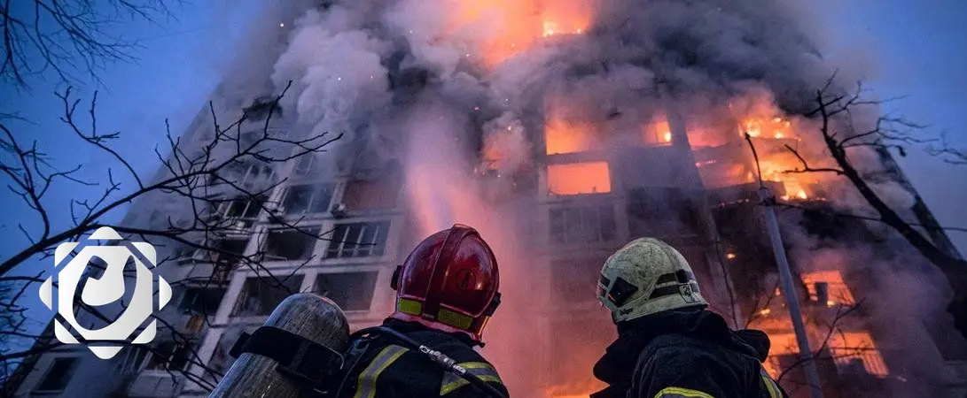 حريق في مبنى رئاسة الوزراء في كييف بعد سقوط طائرة مسيرة