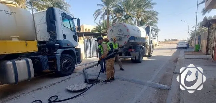 الأنبار تستعد لموسم الأمطار من خلال صيانة شبكات ومحطات المجاري