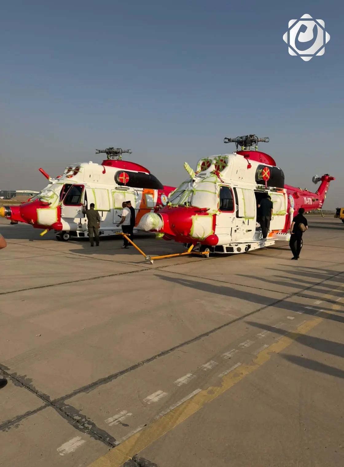 الدفاع المدني يستلم أول دفعات الطائرات المروحية لعمليات الإنقاذ والإطفاء