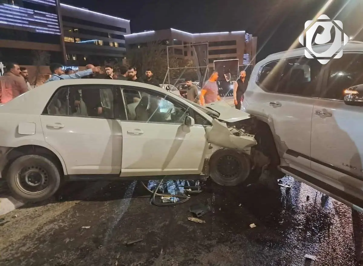 تصادم ثلاث مركبات في السليمانية يؤدي إلى سبع إصابات