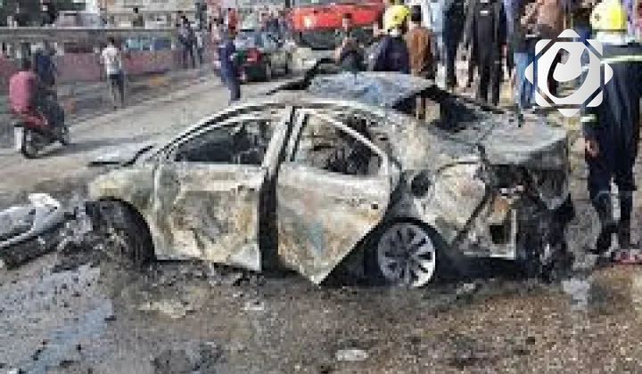 انفجار عبوة لاصقة أسفل سيارة في الكرادة ببغداد